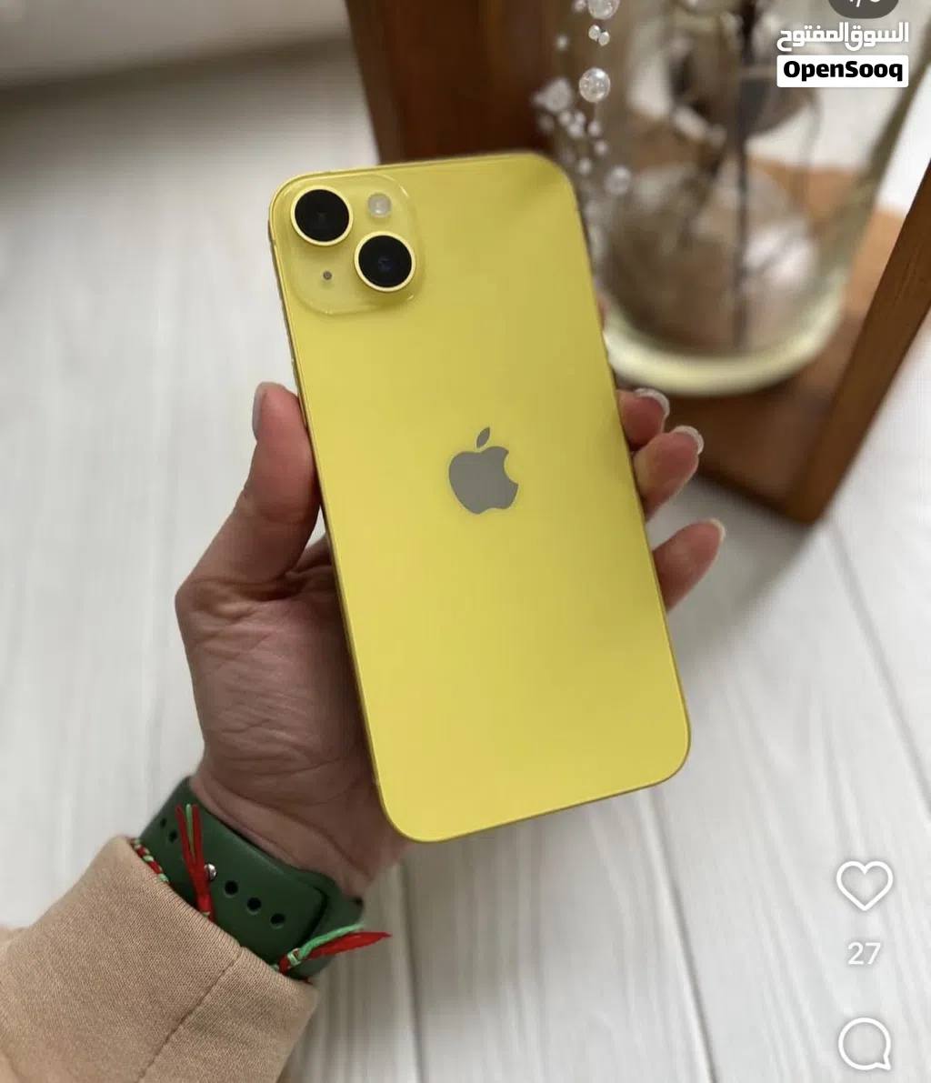 ايفون 14 plus اصفر Like new