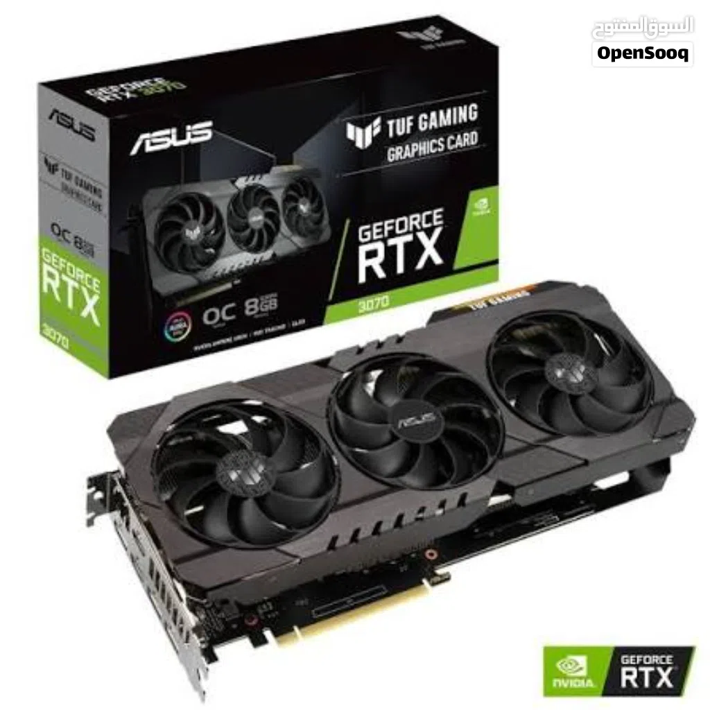 متوفر كرت rtx3070 8g نسخة TUF asus
