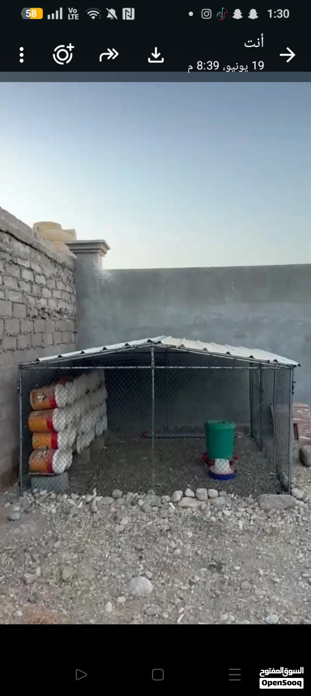 قفص ستخدام بسيط نظايف 3 ف 3 ارتفاع مترين