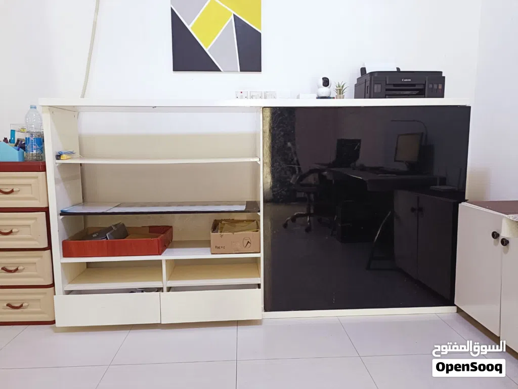 Heavy-Duty Solid Wood Storage Unit with Smooth Sliding Door and Plenty of Storage Space
