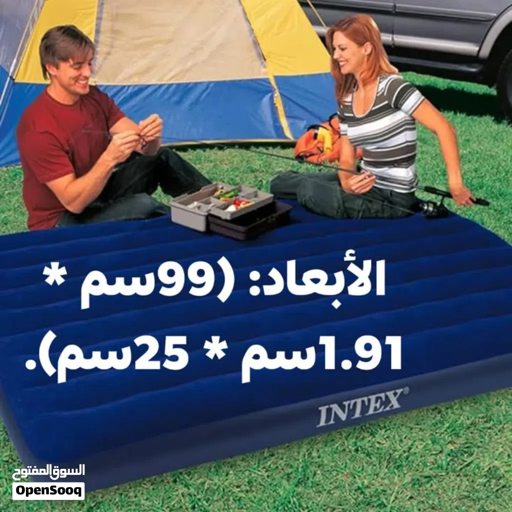 فرشة نفخ انتكس حجم مفرد وربع المقاس عرض 99سم وطول 1.91 سم للضيوف و للرحلات .