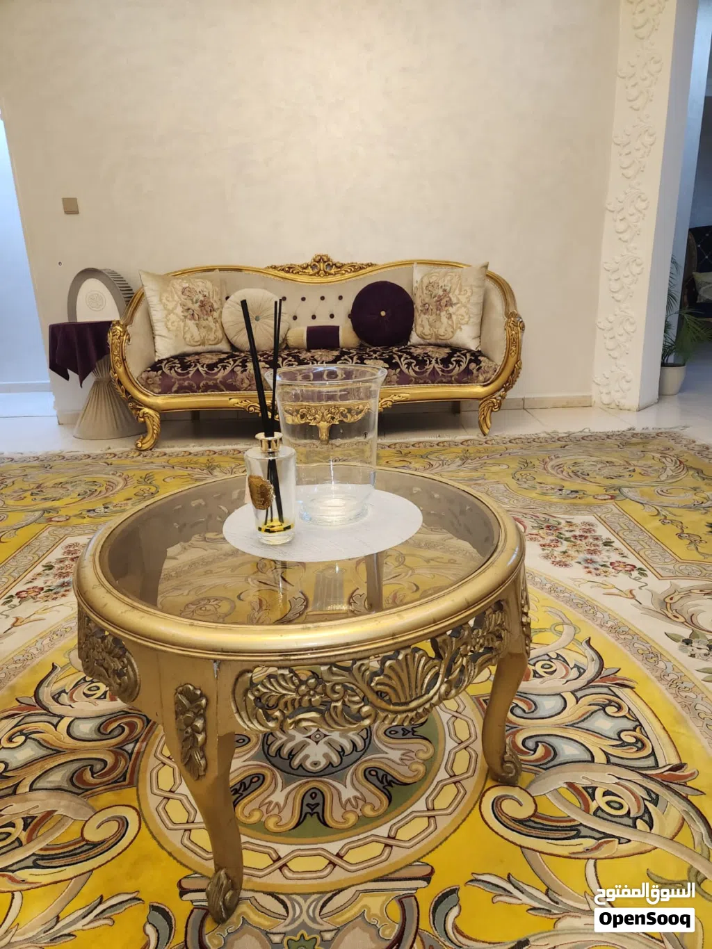 طقم جلوس خشب زان أرماني تطلب
