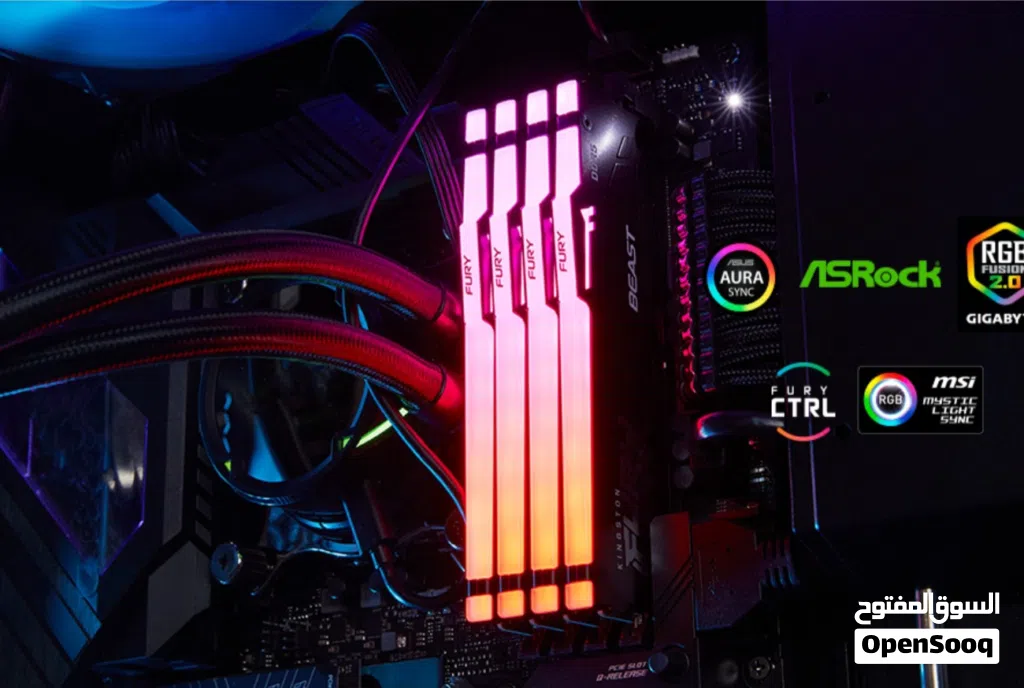 (2 ×16GB DDR5) Kingston FURY Beast RGB16GB 5600MHz DDR5 Desktop Memory Infrared Sync Technology