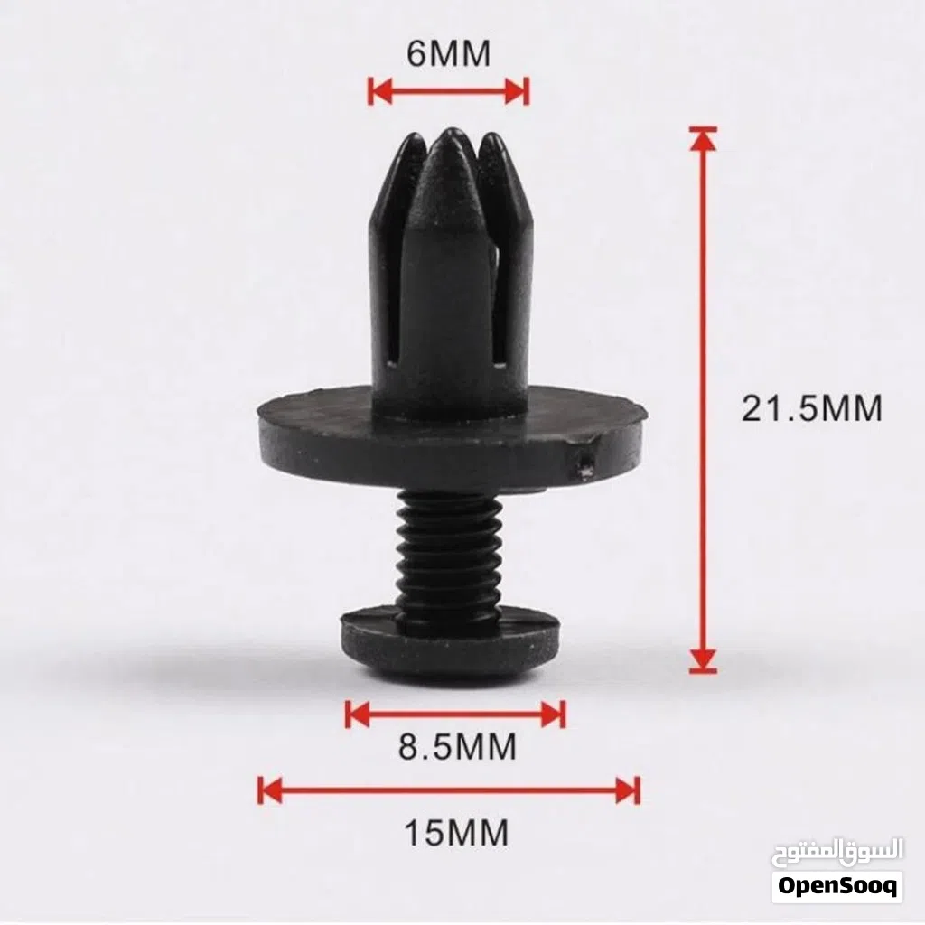 100pcs Auto Car Door Fender 6mm Hole Push Plastic Rivets Retainer Clips Black