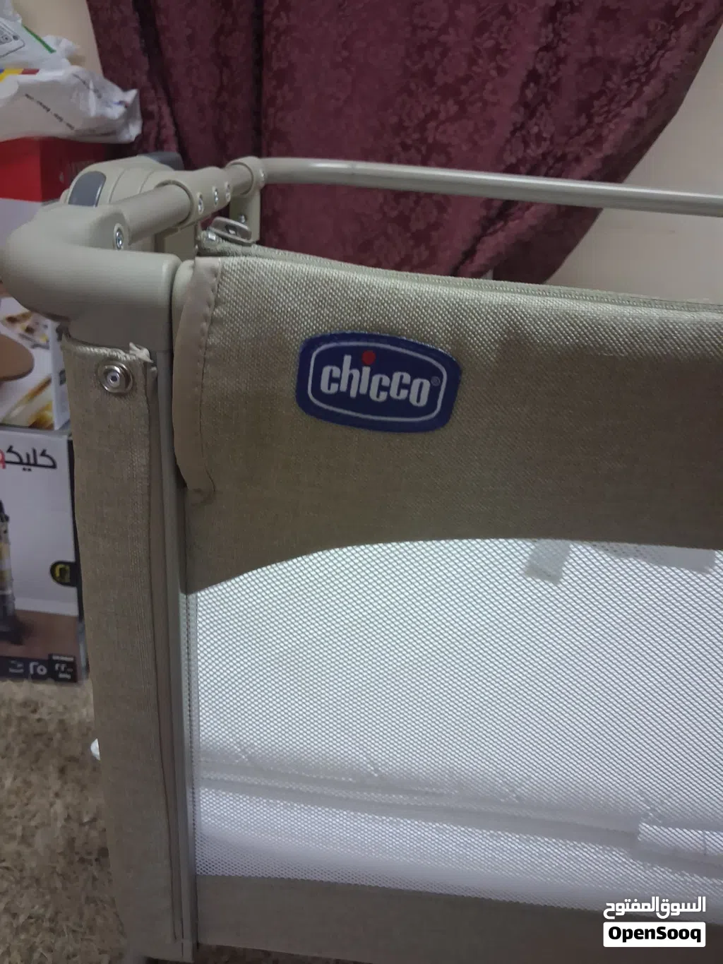 سرير شبه جديد لطفل رضيع ماركة شيكو Chicco brand baby crib, almost new