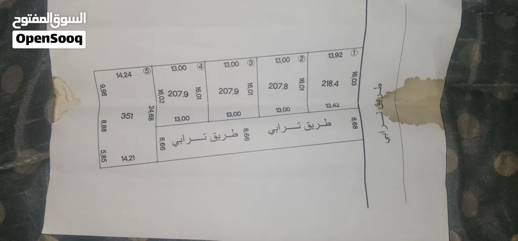 السلام عليكم 4قطع أرض للبيع. المكان شارع الخلطات المشروع