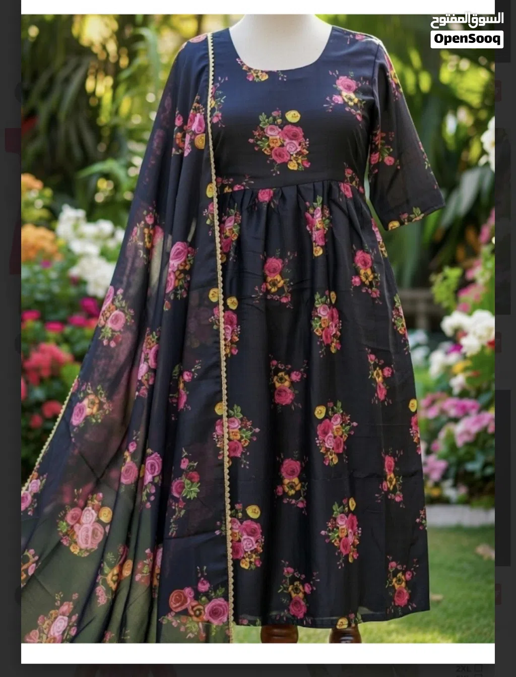 Maxi gown with shawl ..size M - XL