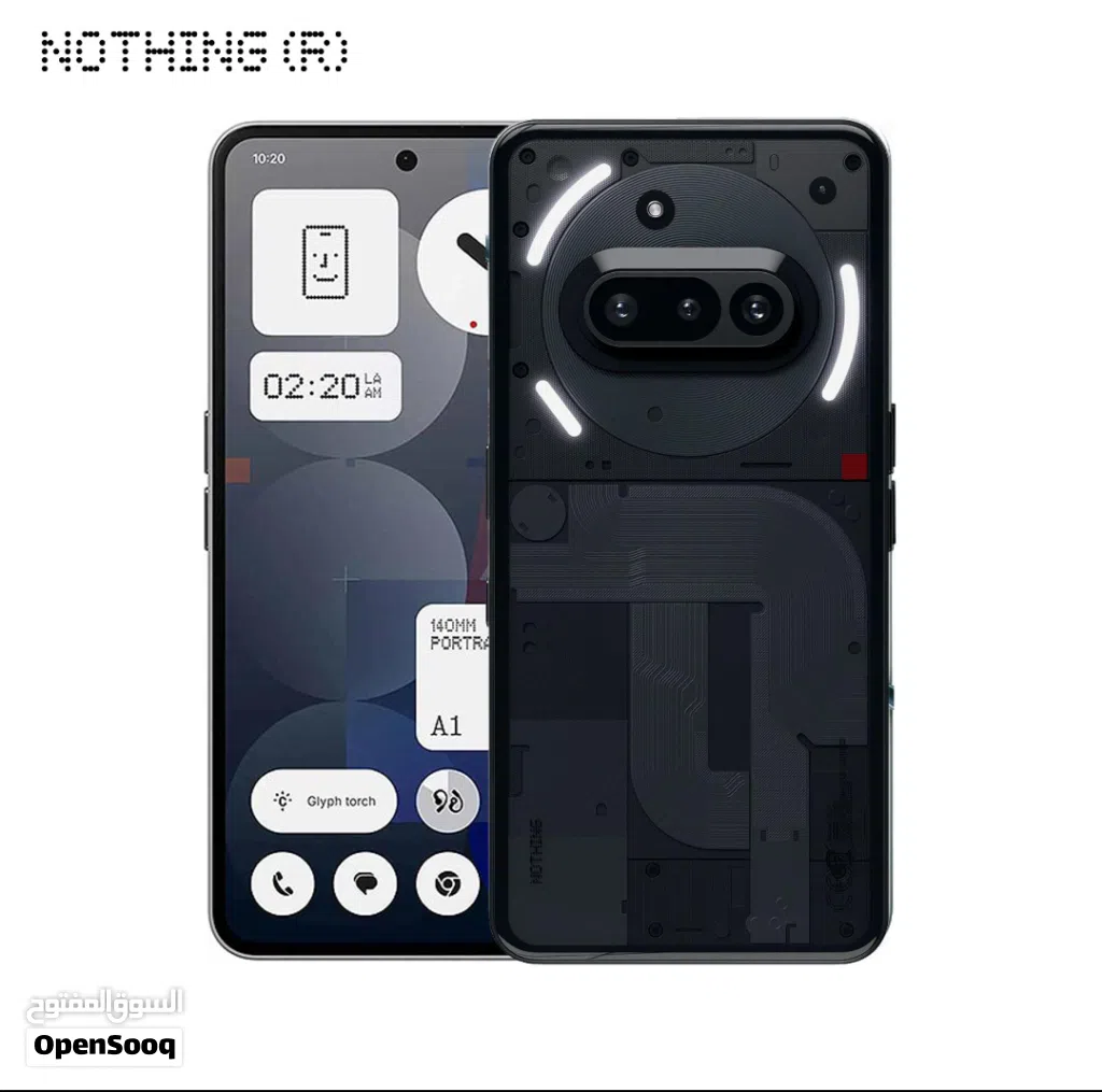 موبايل nothing phone 3a بحالة الجديد مع كامل اغراضه