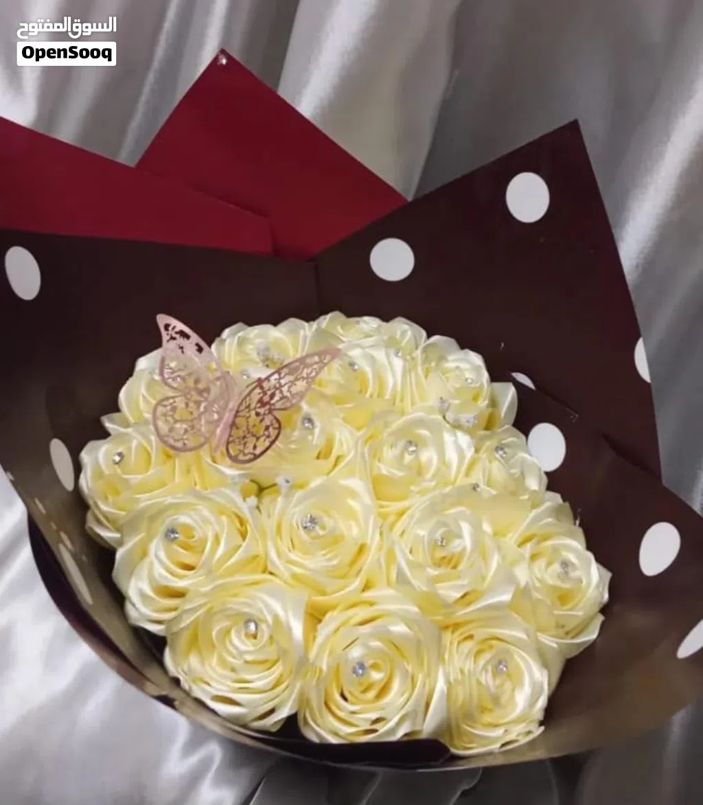 بوكية ورد ساتان مميز