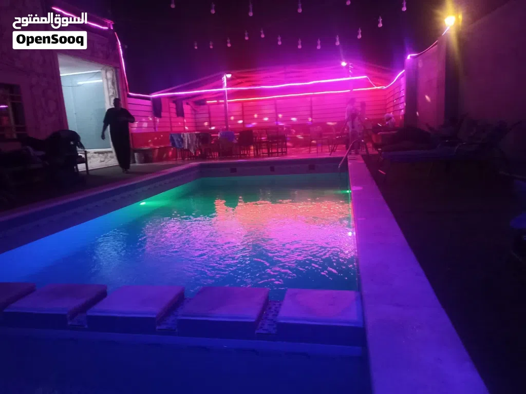 مزرعه وشاليه للإيجار بركة سباحه مدفيه