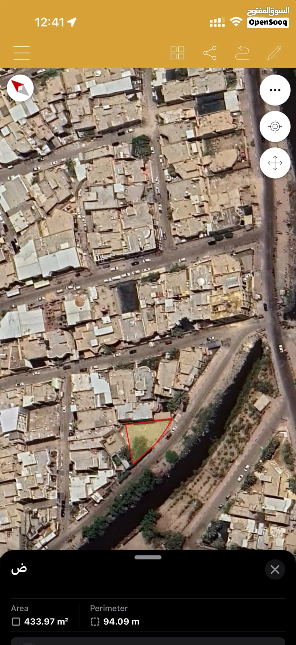 قطعة ارض في حي الخضراء على شارع نهر الاثوري