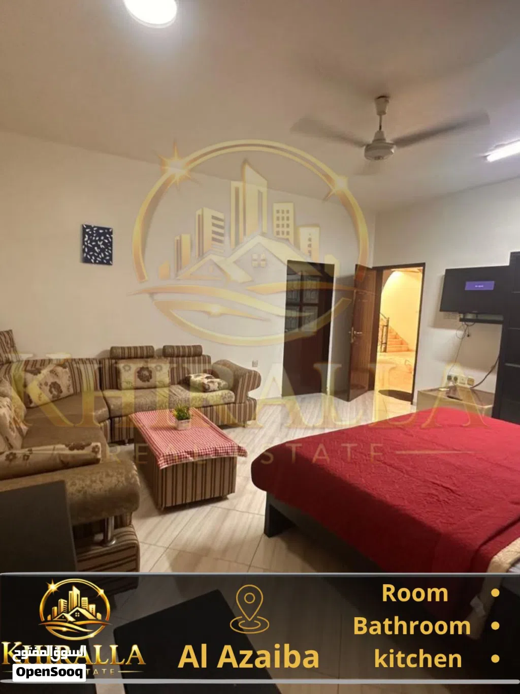 استوديوهات كبيرة مفروشة في العذيبة Large furnished studios in Azaiba