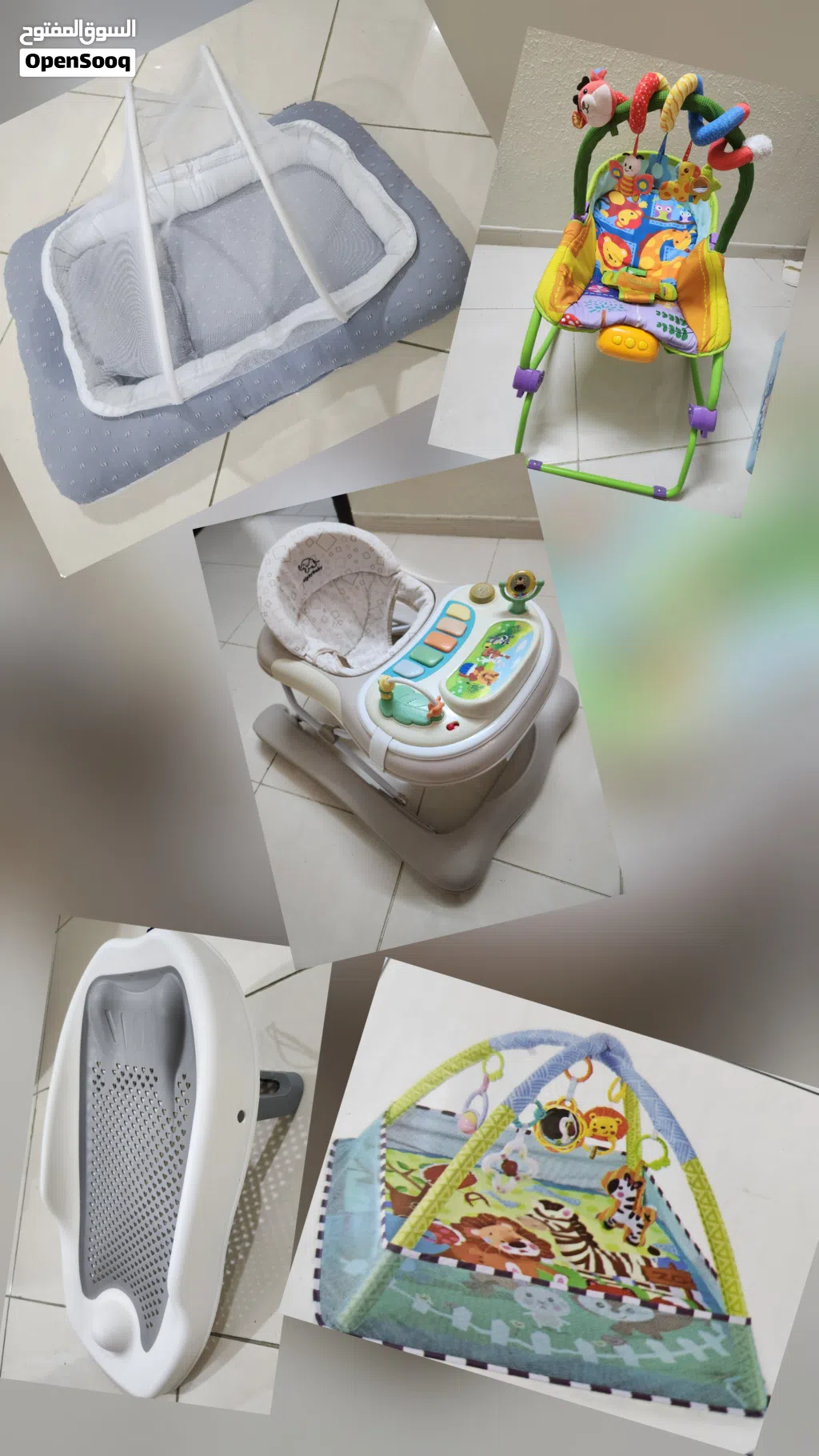 Baby items (Baby walker, Baby play mat, Baby rocker, Baby sleep carrier, Baby bath seat)