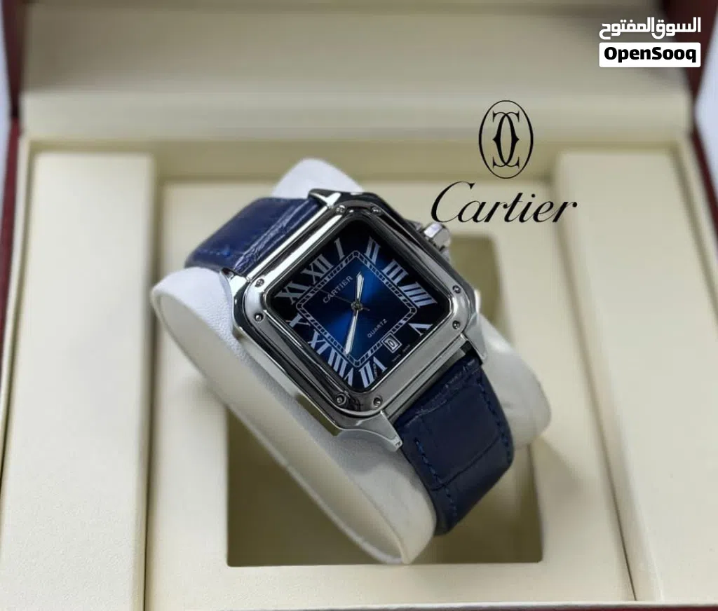 ساعات كارتيير (Cartier) الرجالية الراقية - فخامة الجلد الفاخر متوفر حصرياً لدى براند للساعات