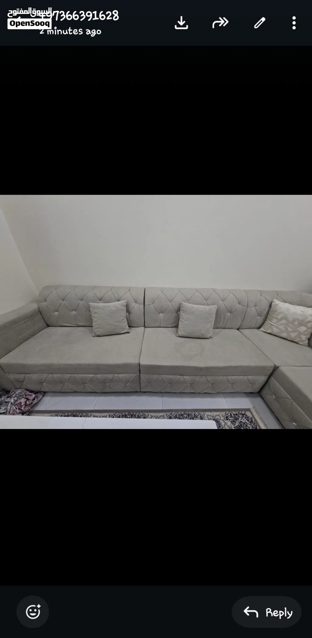 Sofa set available for sale in very good condition. Only 5 months old and well maintained. Clean and