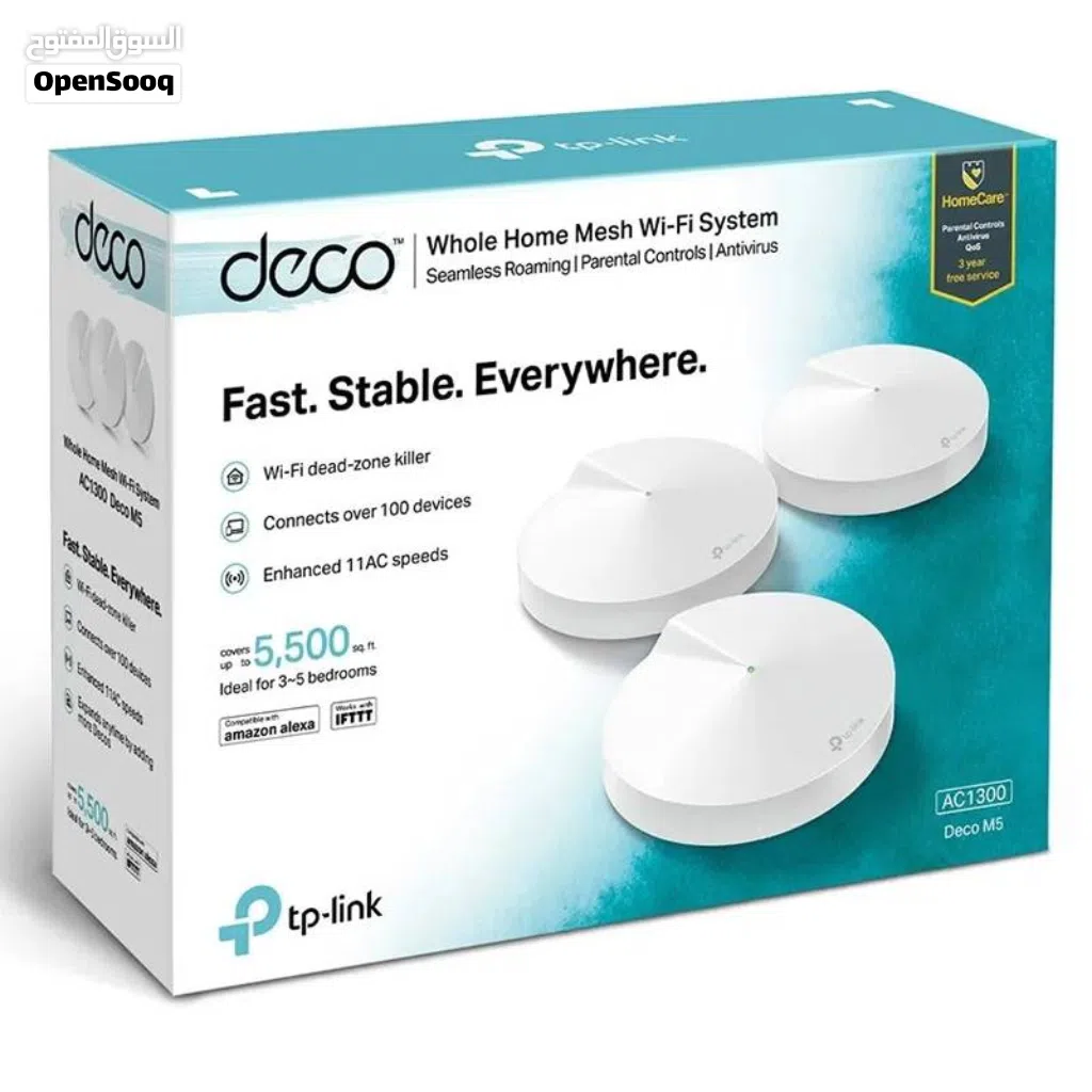 TP-LINK DECO M5 AC1300 WHOLE HOME MESH Wi-Fi SYSTEM