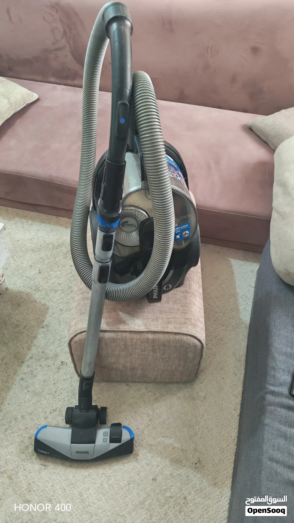 مكنسة كهربائية باور برو اكسبرت ماركة فيليبس بقوة 2100 واط شغالة 100٪ Phillips vacuum cleaner 2100W