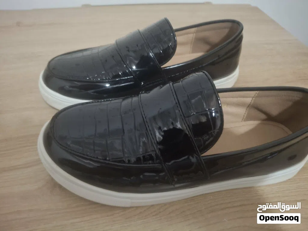 كندرة كحله موديل Gordon Rush Shoes kids 10 Penny Loafers Black Leather Casual Slip On Moc Toeالاطفال