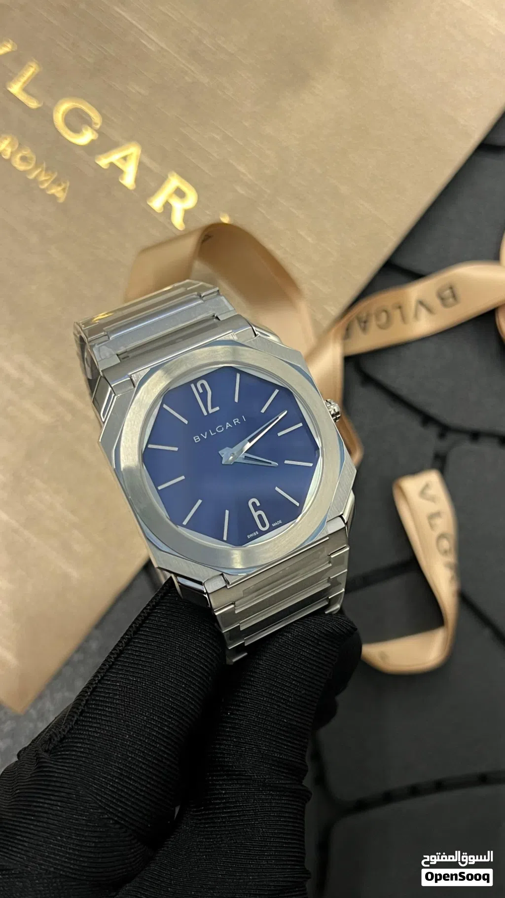 BVLGARI Octo Stainless Steel Quartz Watch – Super Slim 5.8mm Elegant Luxury Design