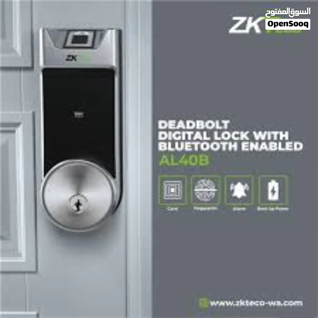 قفل ذكي مناسب لجميع الابواب Smart Lock ZKTeco AL40B يعمل عن طريق البصمة