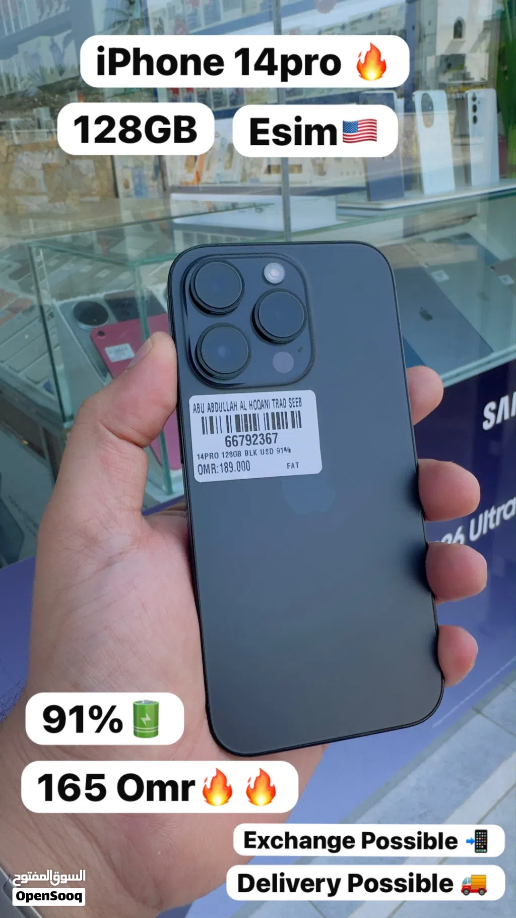 iPhone 14Pro128Gb 92% Battery Life Clean Fantastic condition Esim Version good quality phone