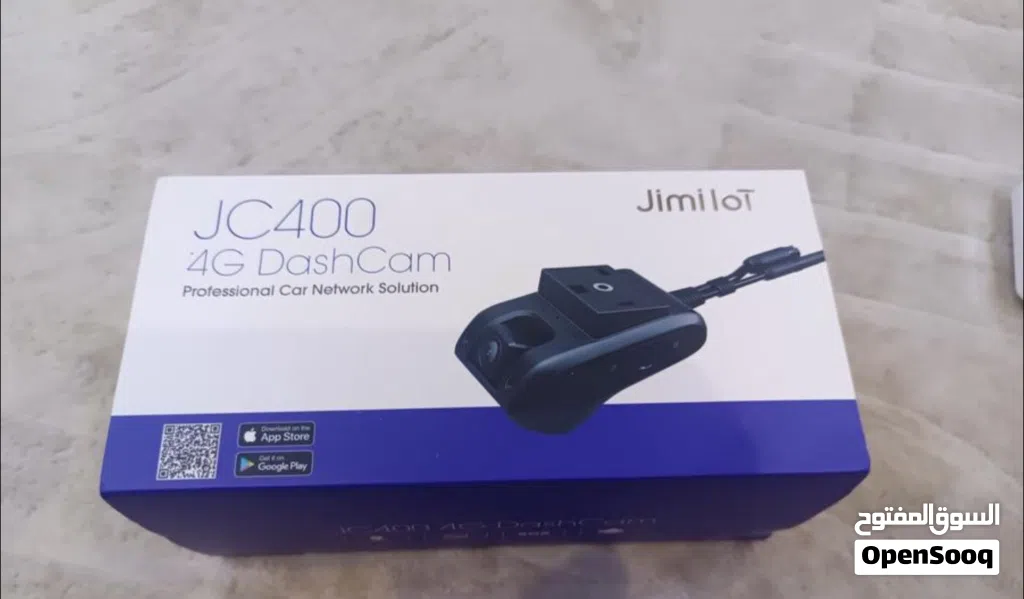 تُظهر الصورة صندوق كاميرا مراقبة للسيارات (داش كام) من نوع Jimi IoT JC400،