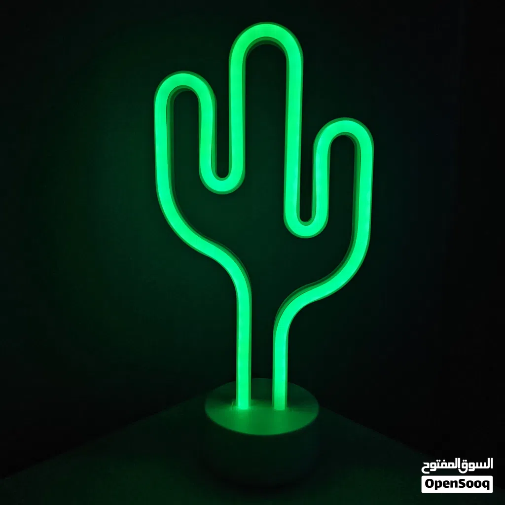 مصباح نيون LED على شكل صبار