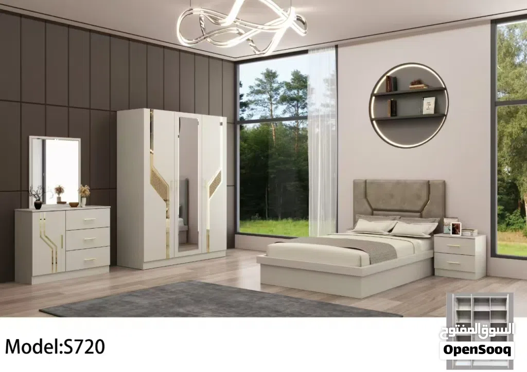 BRAND NEW BEDROOM SET BED SIZE 120X200 غرفة نوم جديدة تمامًا، مقاس السرير 120×200