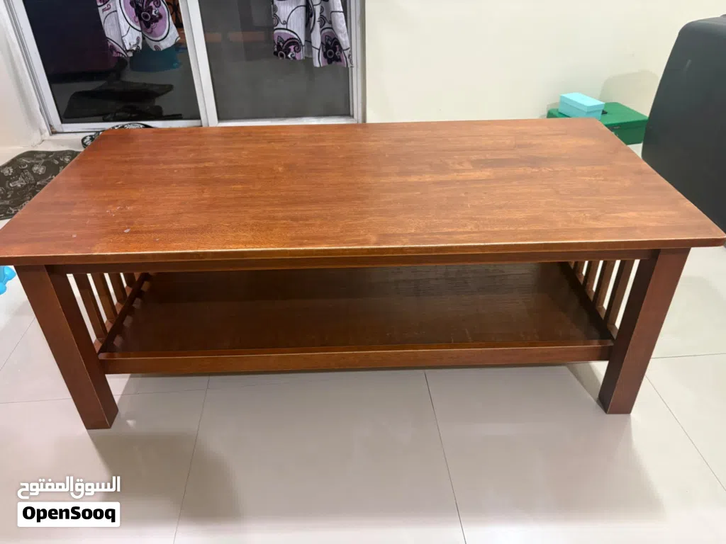 Medium size wooden two layered table