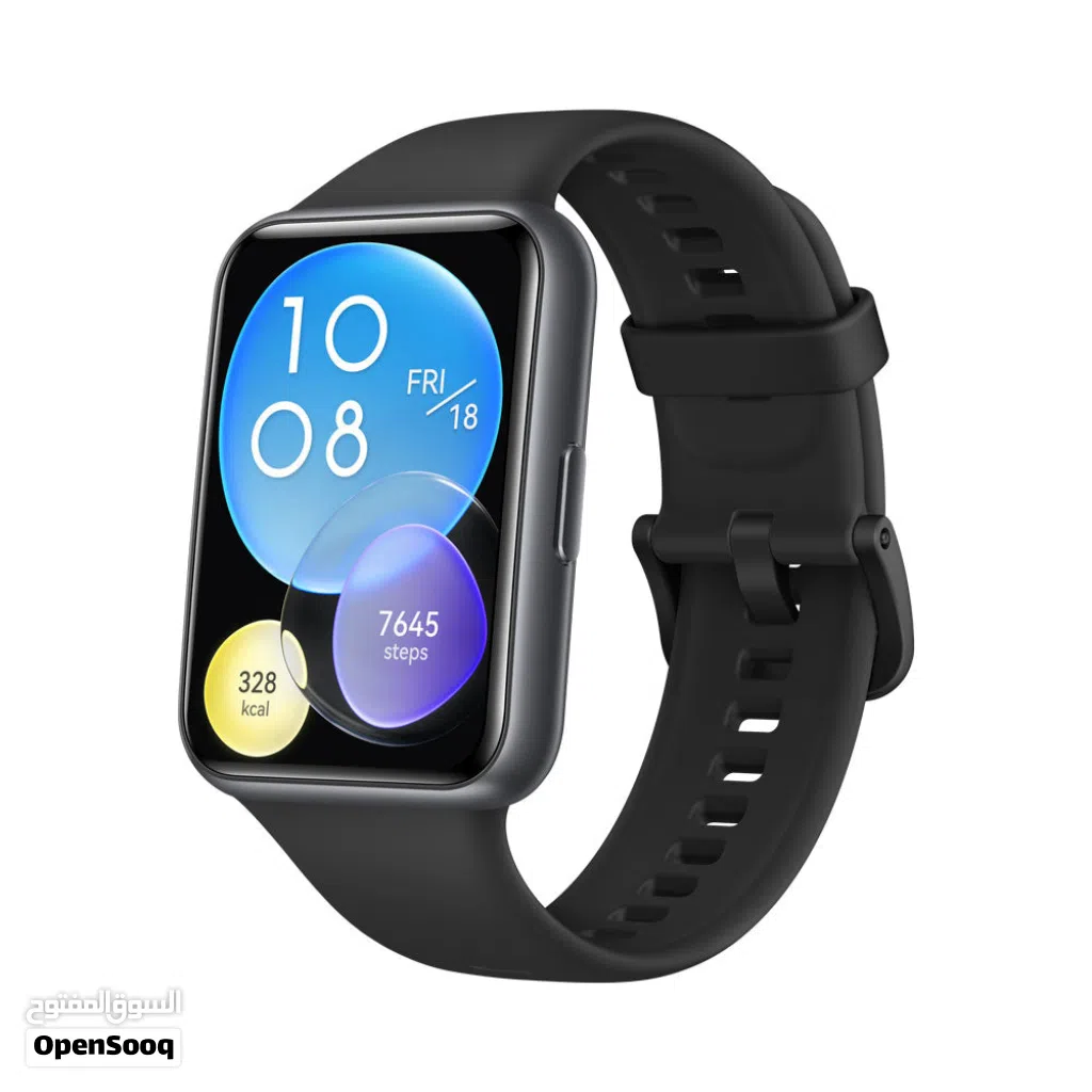 ساعة ذكية huawei watch fit 2 ساعة هواوي مستعملة بحالة ممتازة باللون الاسود ومع كامل ملحقاتها الاصلية