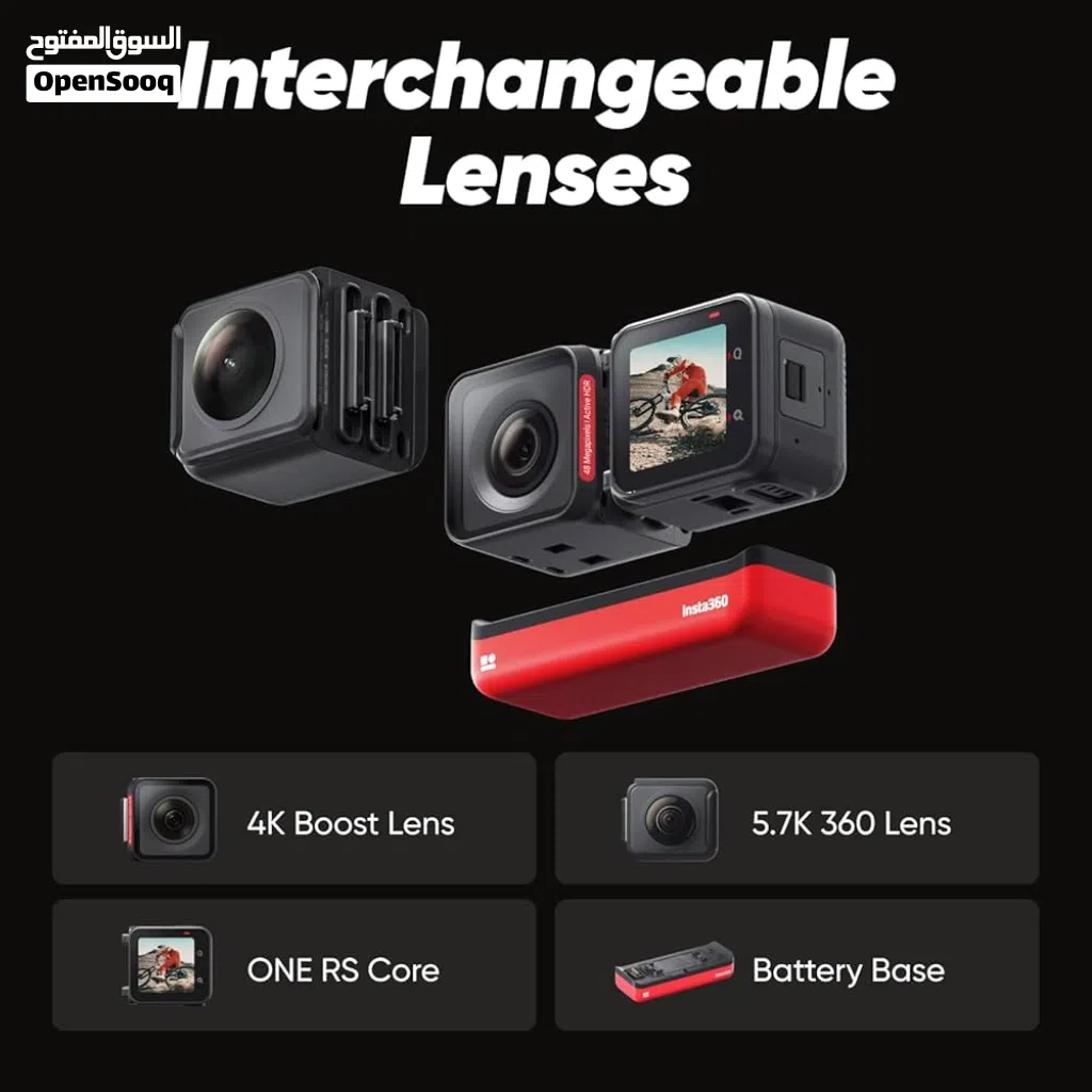 camera, insta one rs 360/action(مناسبة لتصوير)twin edition(الاكشن والتصوير الكامل للدراجات او الغوص)
