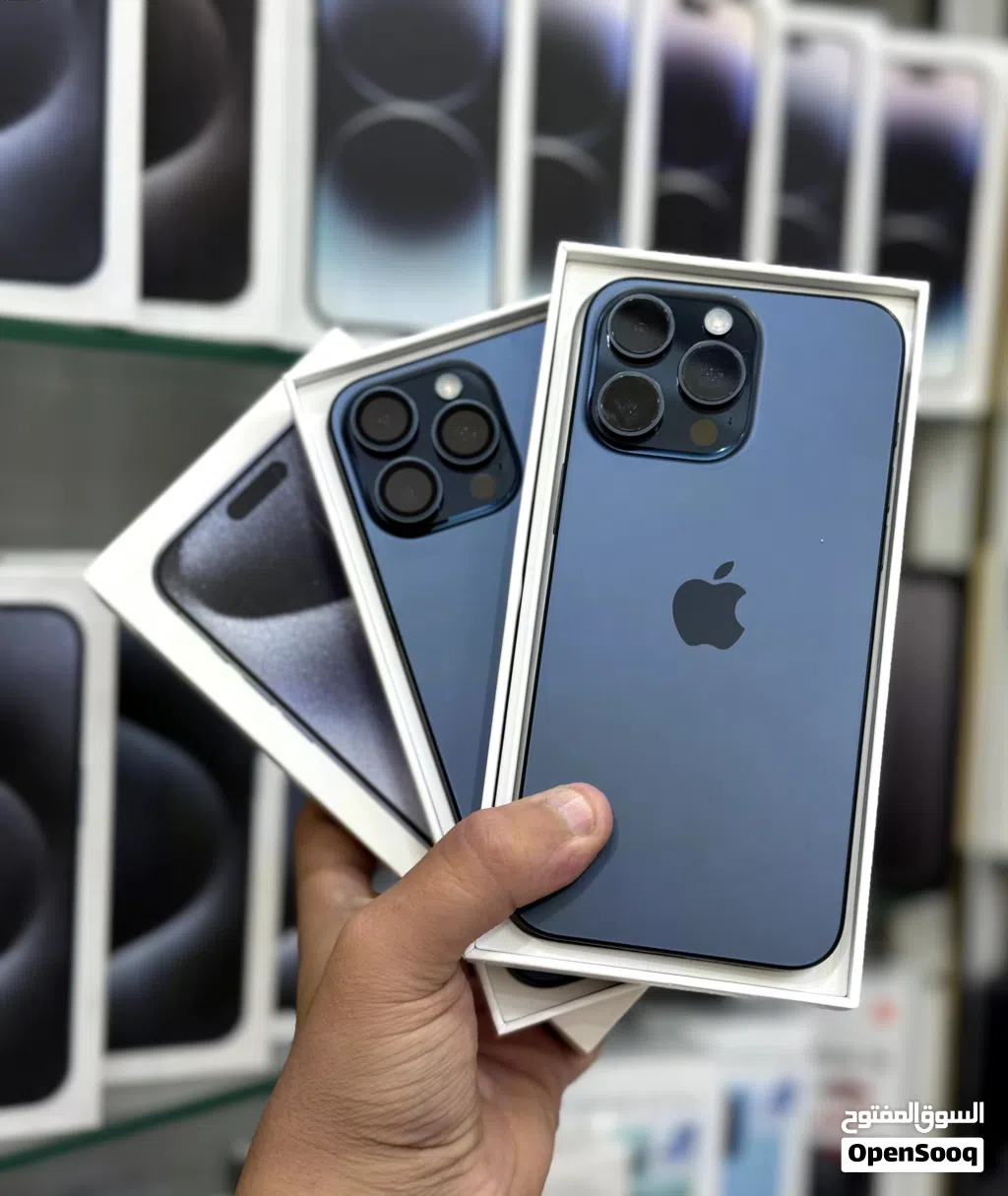عرض خاص : iPhone 15 pro max 256gb هواتف بحالة الوكالة مع ضمان و ملحقات بأقل سعر