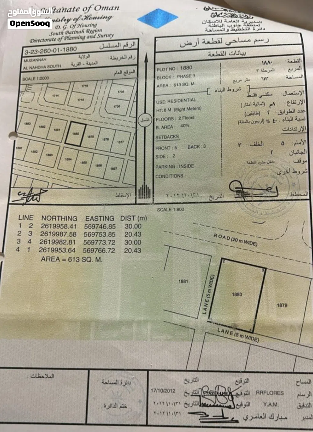 فرصة للبيع ارض سكنية زاوية المخطط الاقرب لمسقط في المصنعة قريبة من خط الغاز موقعها ممتاز وسعرها ممتا