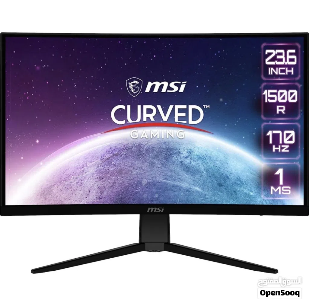 للبيع شاشة MSI G2422C قيمنق 180Hz استعمال شهرين بحالة الوكالة