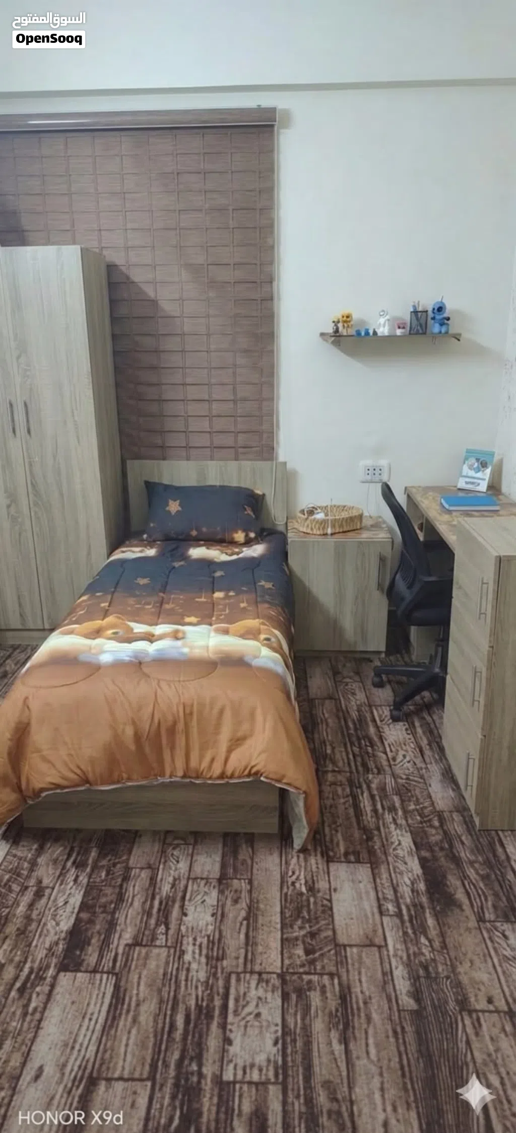 غرفه نوم مفرد مستعمل بس جديد