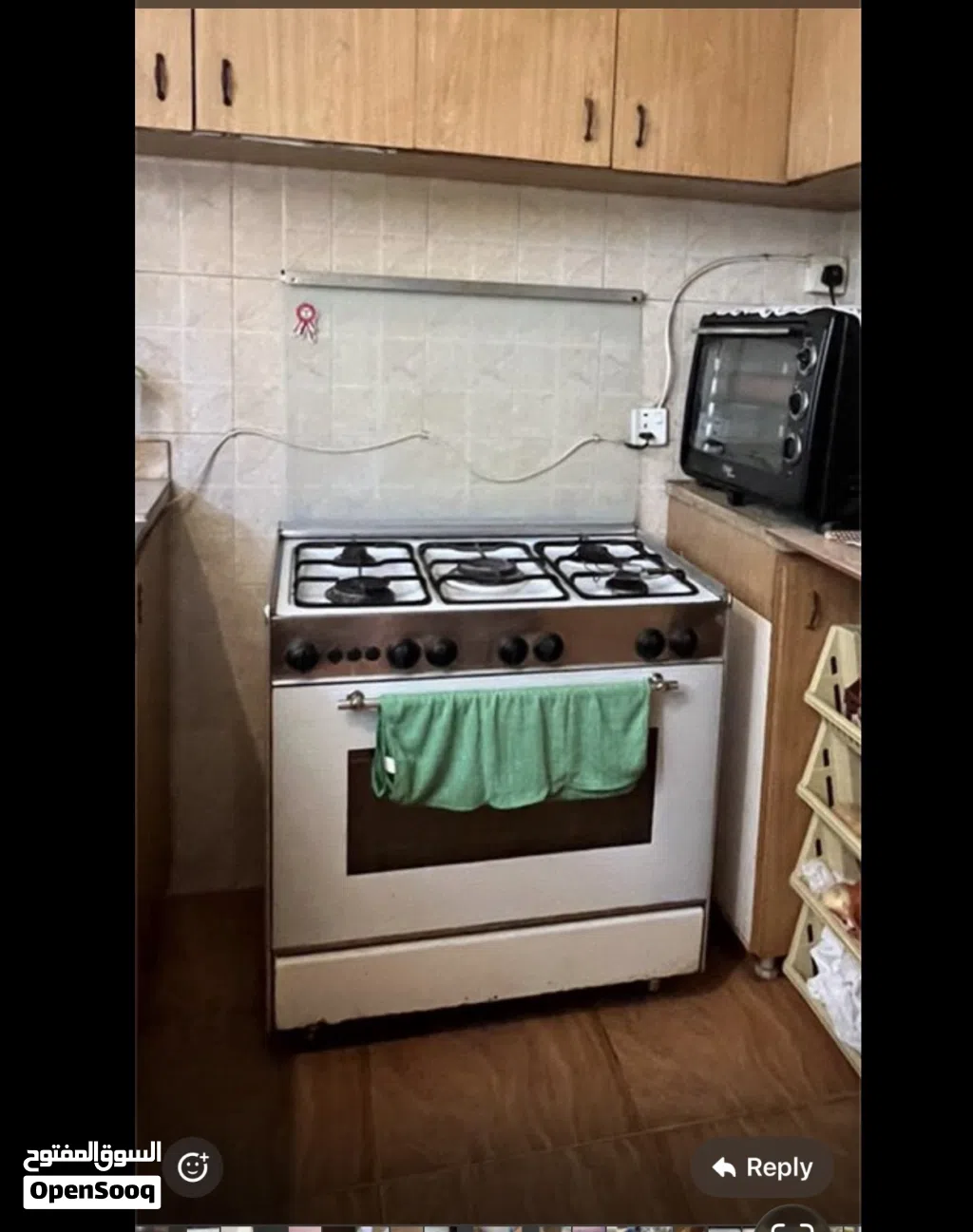 فرن كهرباء وغاز وفرن