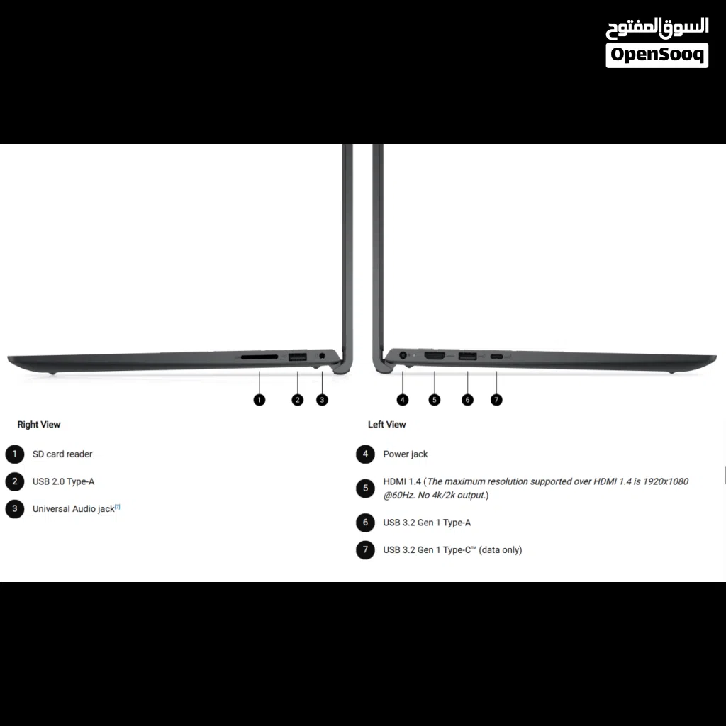 Dell Pro 15 Essential PV15255 Laptop, AMD Ryzen 5 7520U لابتوب ديل رايزن فايف