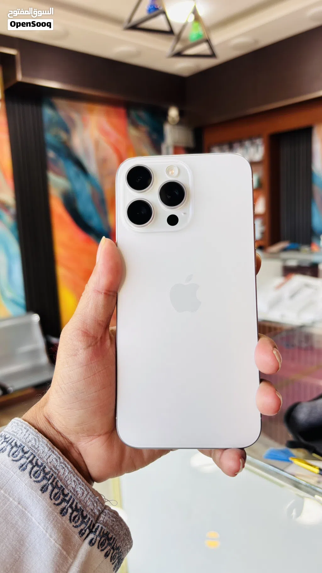 iPhone 15 Pro Max, 256gb White Arabic
