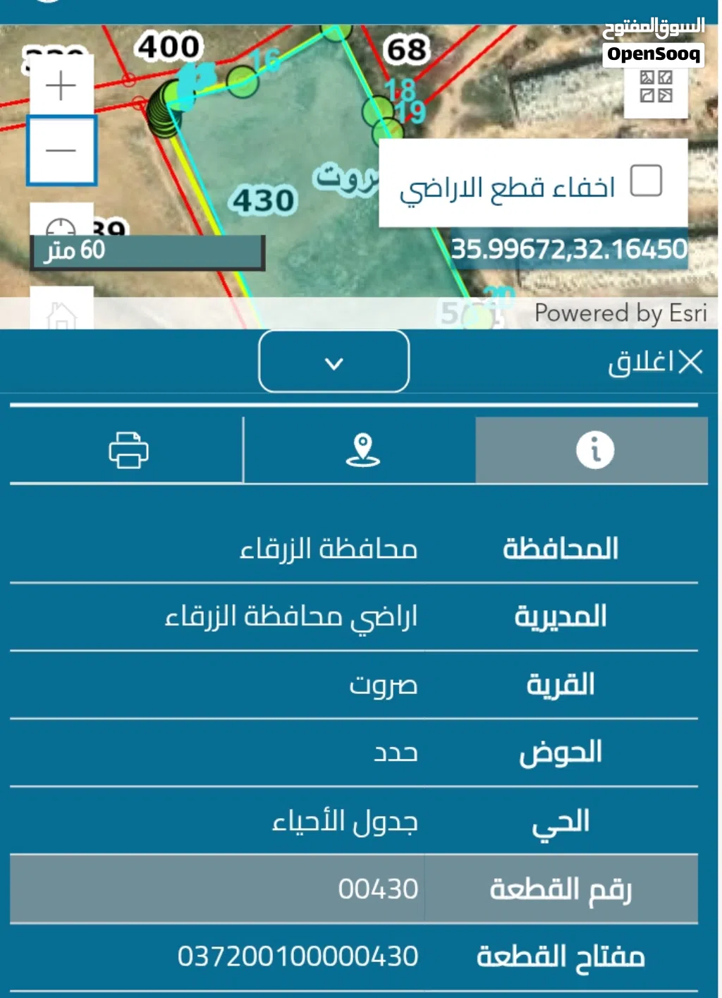 ارض في صروت حوض حدد