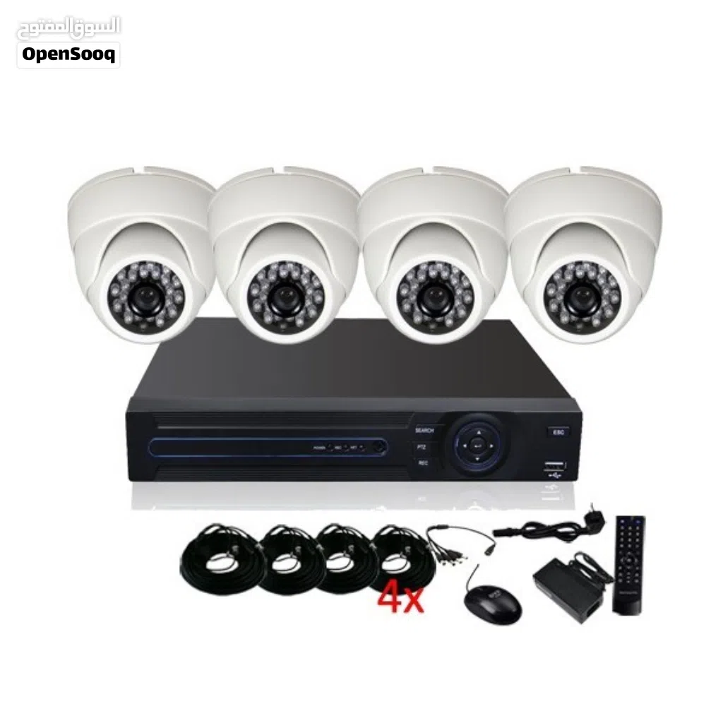 منظومه كميرات ( 3 كميرات + ريسفر DVR + محولات)