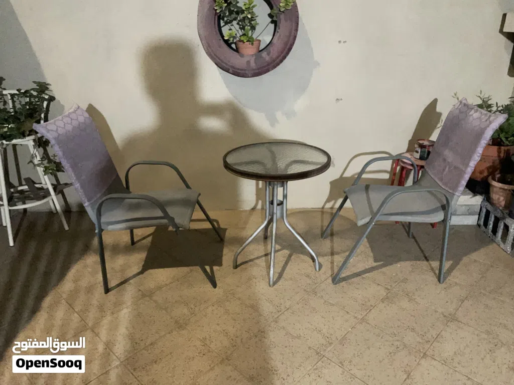 GARDEN OUTDOOR 2-Chair Set with Table, SAR 150