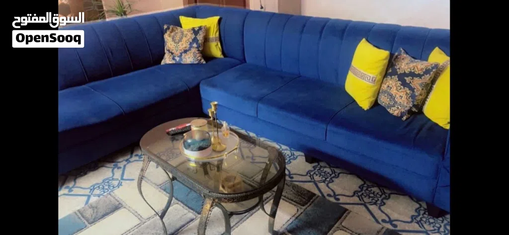 طقم كورنر للبيع خشبو سويد تفصيل