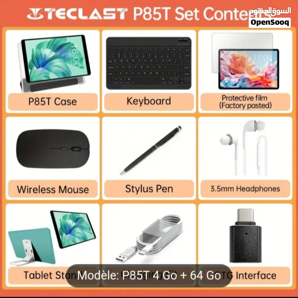 Teclast P85T 2024 Tablette, Écran IPS 8 pouces Android 14 جهاز لوحي ممتاز