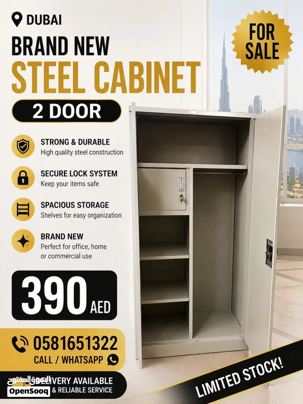 steel cabinet 2door for sale new