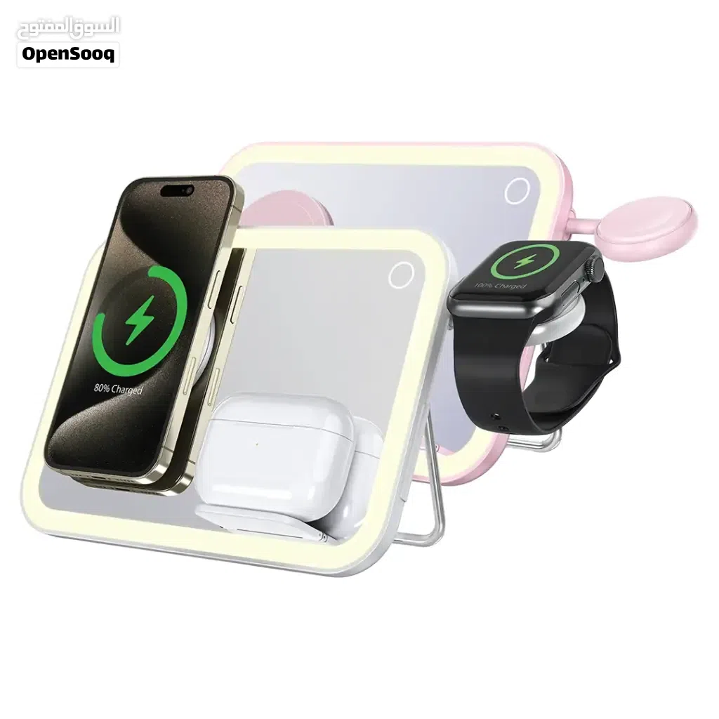 Upgrade your dressing table with a smart 3-in-1 mirror + wireless charger — perfect for daily use,