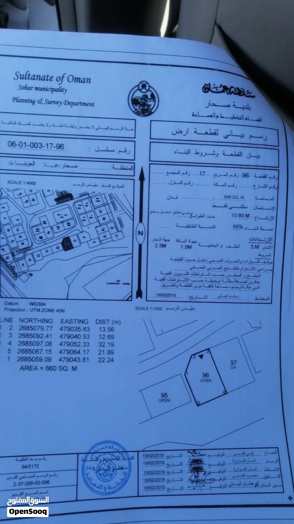 ارض سكنيه في صحار قريبه من جامعة صحار والكليه التطبيقيه