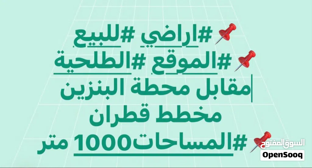 عروض في الطلحية من 1000 متر الي هكتارات فرعي ورئيسي