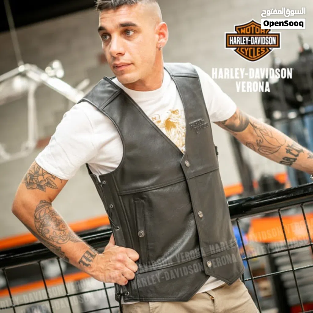 Harley-Davidson Tradition II Men's Leather Vest سترة جلدية رجاليه مقاس XL