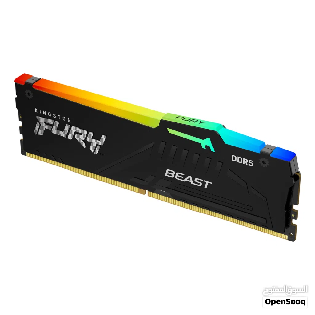 Kingston FURY Beast RGB 16GB DDR5 5600MT/s CL38 Desktop Memory رام