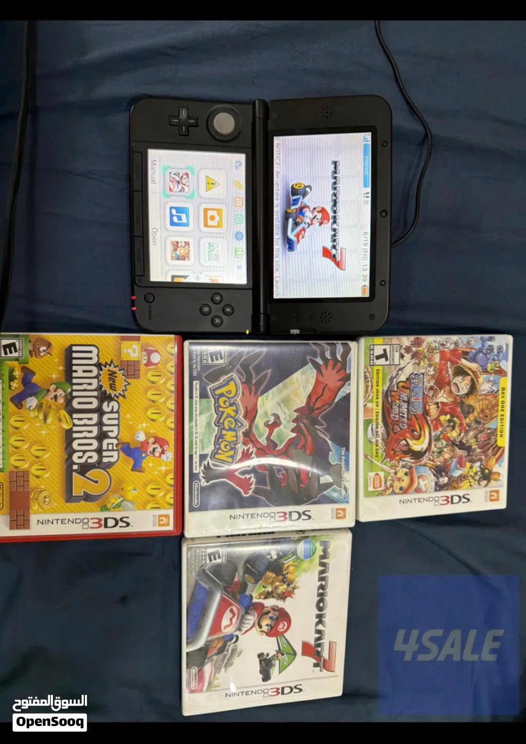 Nintendo 3DS XL blue edition -بحاله الوكاله اخت الجديدة مع اربع العاب كامله بعلبها